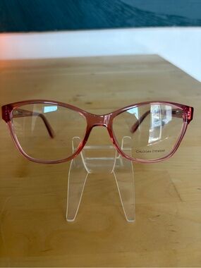 Chlogan Eyewear 9123 Pink Cat Oval Eye Eyeglass Frames 54-17-145 NWT